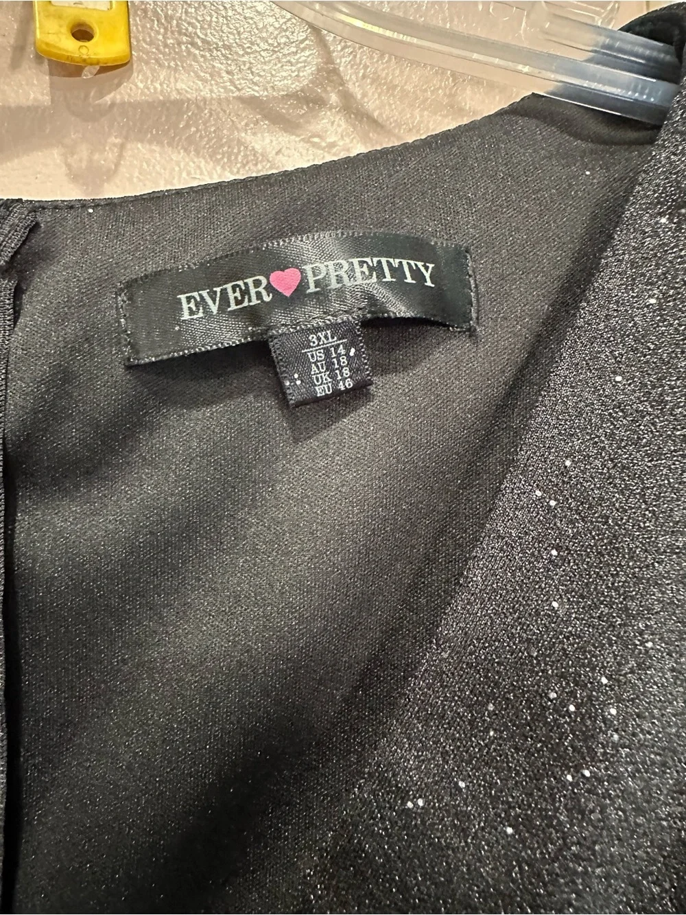 Ever Pretty Black Sparkle Long Sleeve Formal Gown